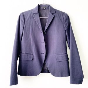 THEORY blazer button up size 0 long sleeve cotton outwear work classic
